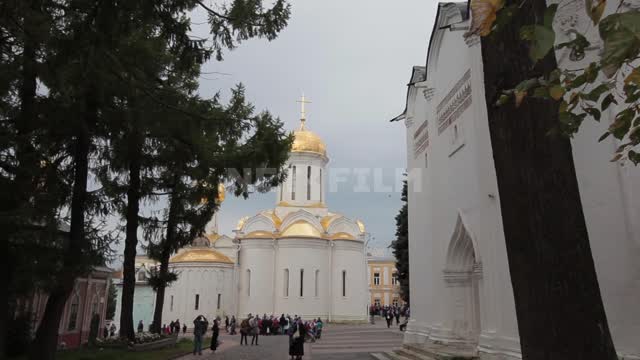 Trinity-Sergius Lavra, view from the trees of the Holy Trinity Cathedral Trinity-Sergius Lavra,...
