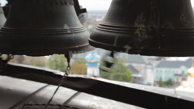 Trinity-St. Sergius Lavra, the priest rings the bells Trinity-Sergius Lavra, landmark, bell tower,...