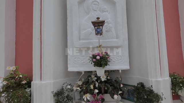 Trinity-Sergius Lavra, Church of the Smolensk Icon of the Mother of God Hodigitria, stone icon of...