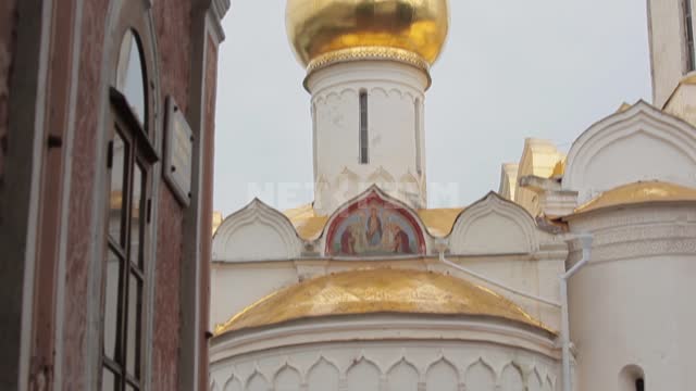 Trinity-Sergius Lavra, Holy Trinity Cathedral, fragment, shooting from bottom to top...
