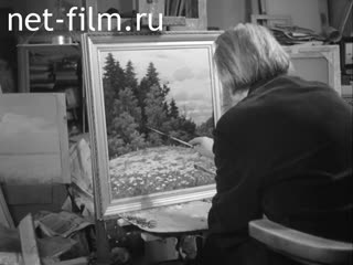 Footage Exhibition of the artist Maximov. (1965)