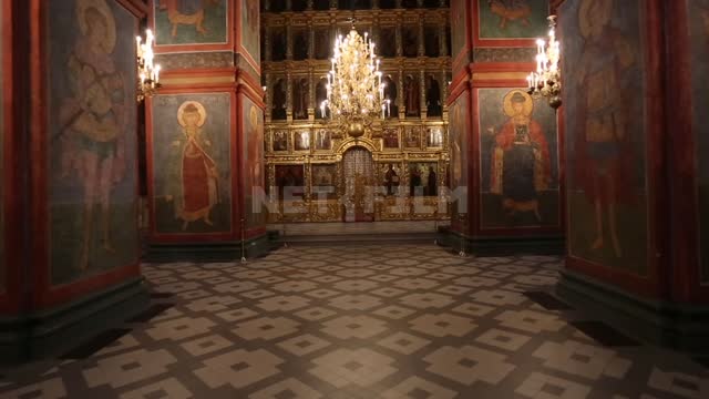 Yaroslavl, entrance to the church, interior, passage to the iconostasis Yaroslavl, church, temple,...