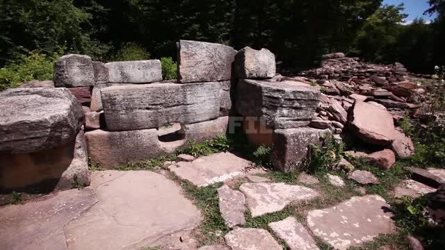 The Caucasian dolmens Stones, cobblestones, antiquity, ruins, megalith, trees, clearing, bushes,...