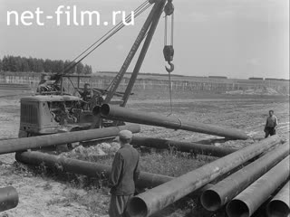 Footage Kazan - Yoshkar-Ola Gas Pipeline. (1966)