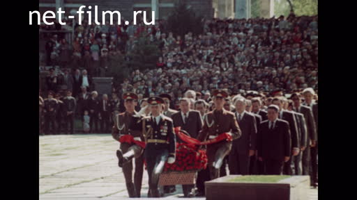 Footage Victory Day in Alma-Ata. (1987)
