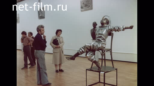 Сюжеты Открытие выставки художника Еркина Мергенова в Москве. (1989)