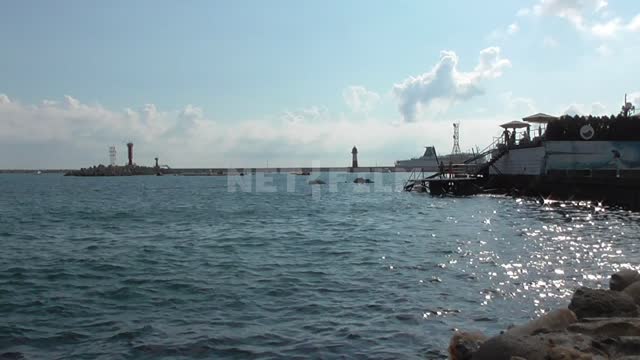 Черное море, волны, маяк Пляж, черное, море, волны, турист, отпуск, отдых, маяк