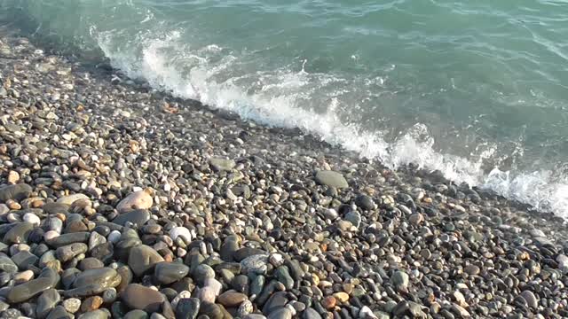 black sea, waves, pebbles black sea, boat, vacation, tourists, parachute, vacation, summer