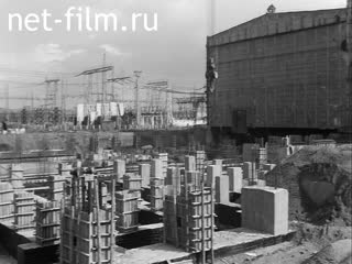 Nizhnekamsk GRES. Pits and sluices. (1968)