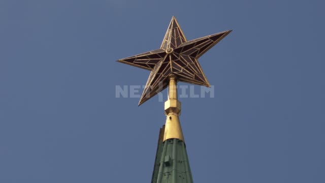 Kremlin star on the background of the sky Kremlin, tower, spire, star