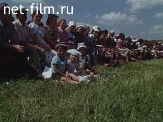 Footage Meeting of advanced livestock breeders at the Lenin state farm of the Sabinsky district. (1990)