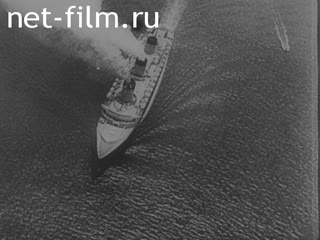 Footage Transatlantic liner "Normandy". (1935)