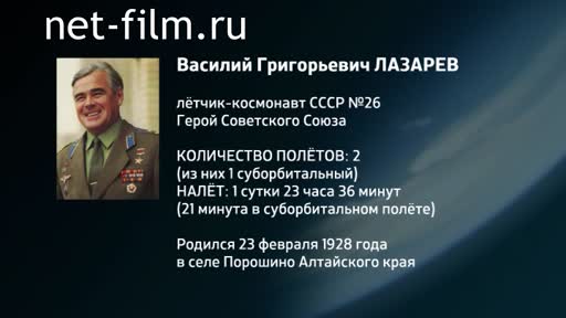 Film Encyclopedia of astronauts.Lazarev. (2016)