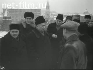 Footage Meeting of the 9th session of the Supreme Soviet of the USSR of the 4th convocation. (1957)
