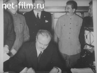 Footage Пакт Молотова-Риббентропа в отношении Литвы. Фотографии и документы. (1939 - 1940)