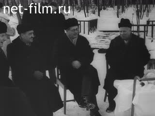 Сюжеты Н.С. Хрущев и премьер-министр Великобритании Г. Макмиллан на отдыхе в Семеновском. (1959)