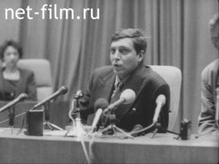 Footage Press conference of journalist A.Nevzorov. (1995)