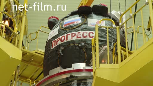 Footage Roscosmos, archive. Preparation and launch of the Progress M S-18 transport cargo ship. (2021)