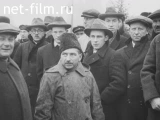 Footage October celebrations in Moscow. (1925)