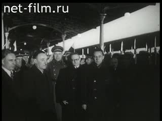 Footage A meeting of the governmental delegation of the Polish People's Republic. (1945)
