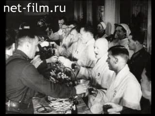 Footage Celebration of the Victory in the army hospital. (1945)