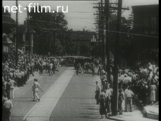 Footage The strike of textile workers in the United States. (1934)