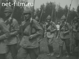 Footage Military parade in summer camps. (1923)