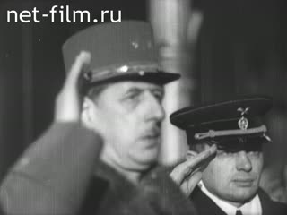 Footage Stay General de Gaulle in Moscow. (1944)