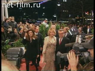 Footage The creators of the film "The People vs. Larry Flynt" at the Berlin Film Festival. (1997)