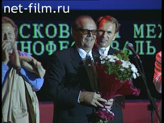 Footage Sean Penn, Jack Nicholson in Moscow International Film Festival. (2001)