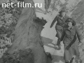 Footage The burial of corpses of prisoners of the German concentration camp in the British Zone of Occupation. (1945)