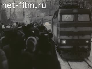 Footage Transportation of the relics of St. Seraphim of Sarov in Moscow. (1990)