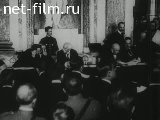 Footage The signing of the Treaty of Versailles. (1918 - 1919)