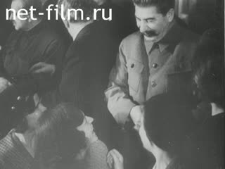 Footage IV Stalin meetings in the Kremlin. (1936)