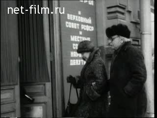 Киножурнал Новости дня / хроника наших дней 1985 № 9 Москва в день выборов.