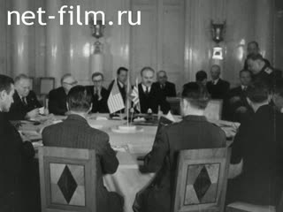 Footage Conference of Foreign Ministers of the USSR, the US and the UK. (1943)