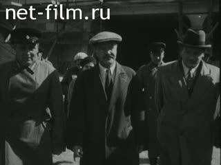 Footage VM Molotov on the construction of Moscow-Volga Canal. (1937)