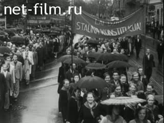 Demonstration in Riga. (1940)