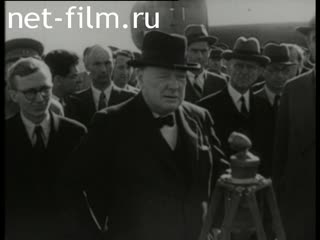 Footage The arrival of Winston Churchill in Moscow. (1942)