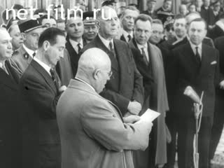 Footage NS Khrushchev in France. (1960)