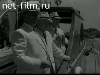 Footage Stay NS Khrushchev and NA Bulganin in Yugoslavia. (1955)