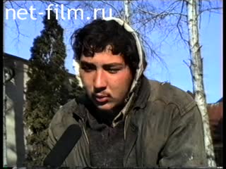 Footage Interviews with people rescued from captivity in Chechnya. (2002)