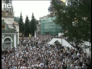 Footage Removal of the icon of St. Sergius of Radonezh in Lavra. (2004)