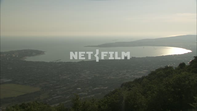 Panorama of the city of Gelendzhik and the Black sea at dawn Nature.
Panorama.
The...