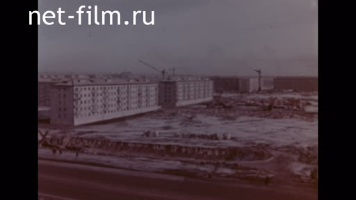 Construction of residential quarters in Karaganda. (1961)