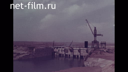 Construction of Shardara reservoir. (1965)