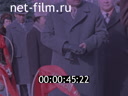 Footage Laying wreaths at the monument of Lenin by delegates of the 15th Congress of the Communist Party of Kazakhstan. (1981)