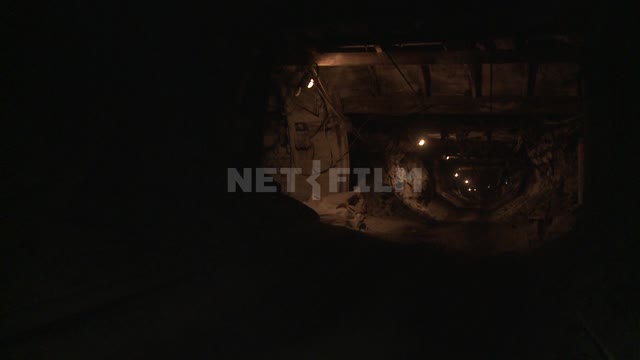 Coal mine.
The passage through the tunnel. Russian...