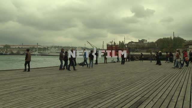 Group of people walking on the pier of the ships. Sevastopol.
People.
Mainly...