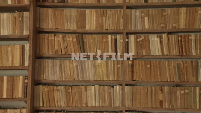 Old books on library shelves M. A. Voloshin Koktebel, books, shelves, library, roots, reading,...